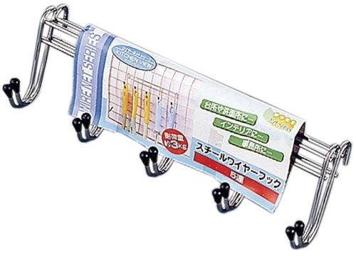 スチールワイヤーフック5連2P