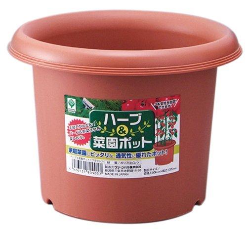 ハーブ&菜園ポット5号(ブラウン) 1.5L